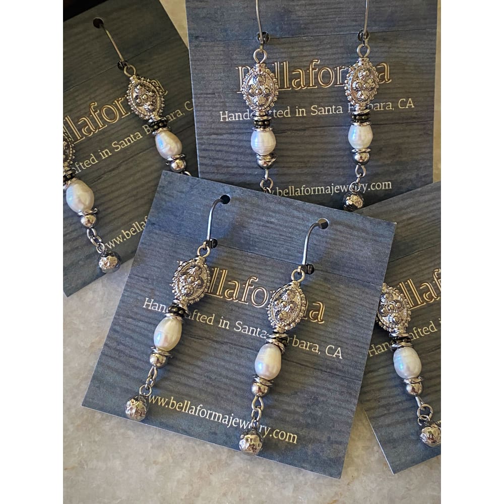 PEARL LANTERN EARRINGS