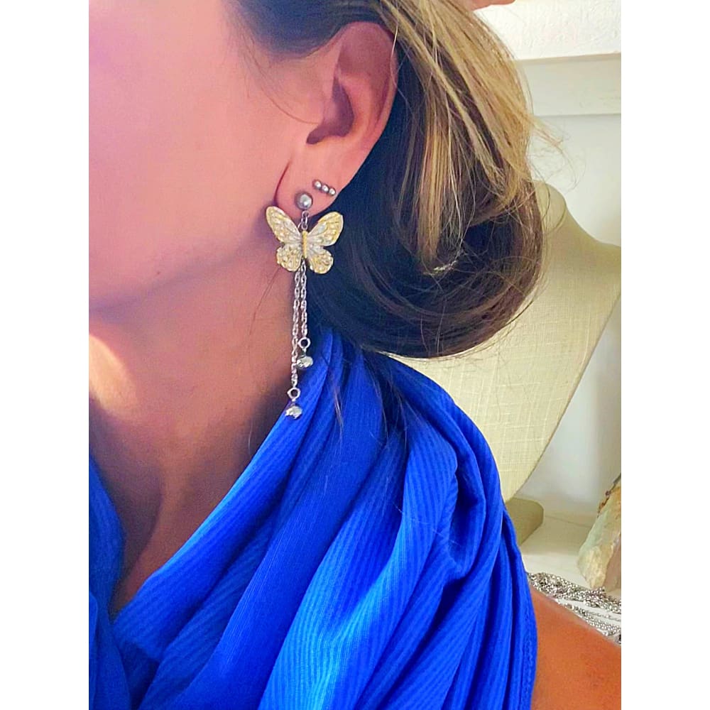 BUTTERFLY STATEMENT EARRINGS