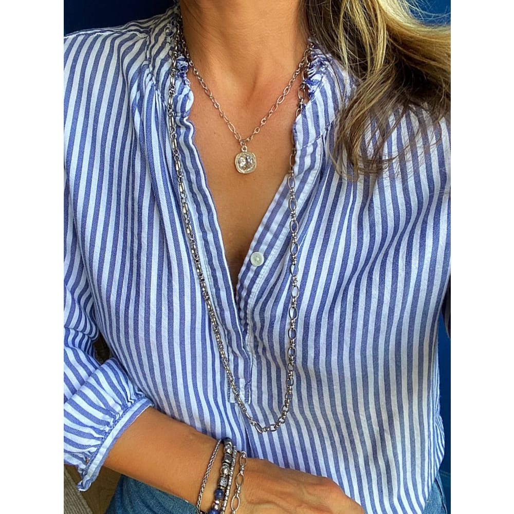 CRYSTAL SQ BEZEL NECKLACE