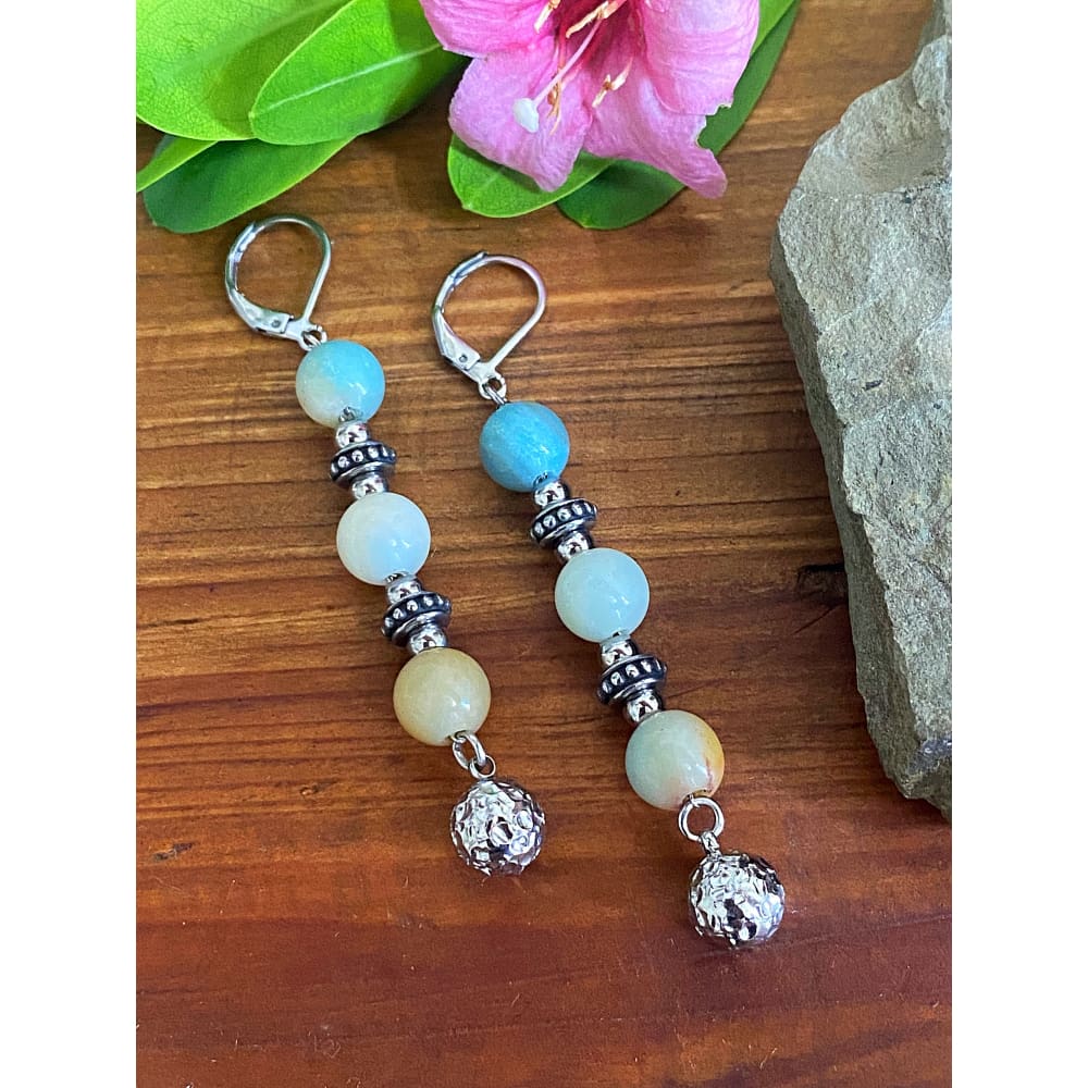 AMAZONITE STONE EARRINGS