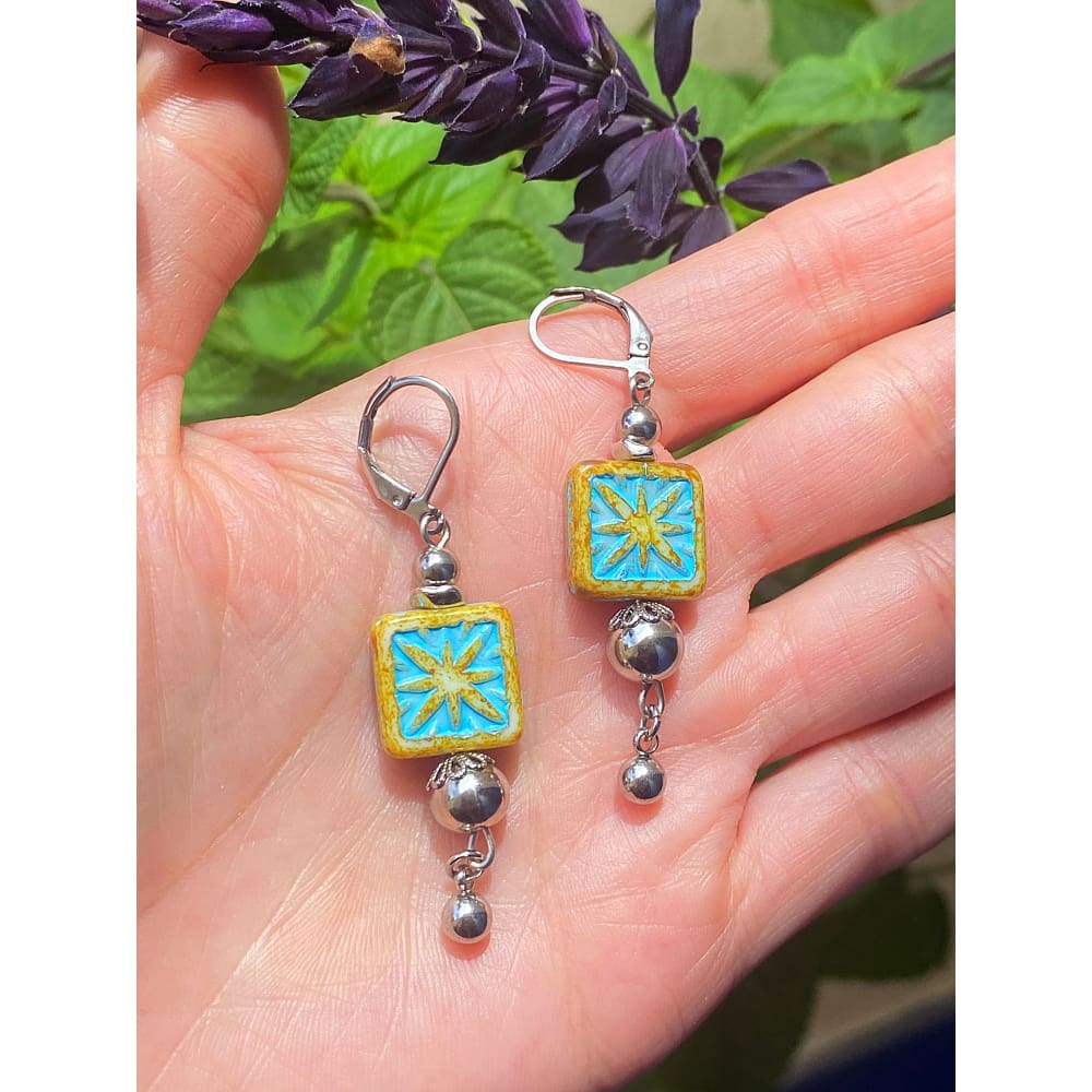 STAR TILE CHARM EARRINGS