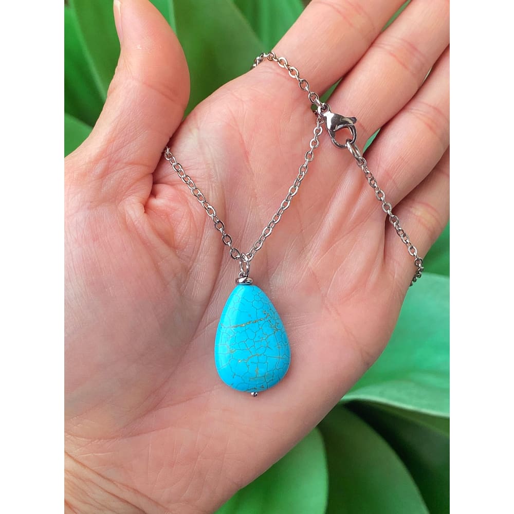 TURQUOISE TEARDROP NECKLACE