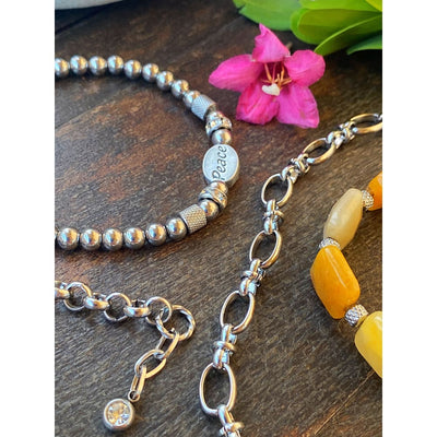 PEACE BEADED BRACELET