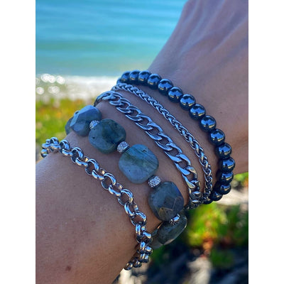 LABRADORITE SQ BRACELET