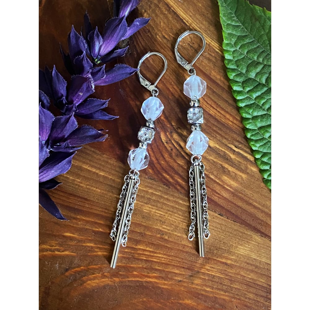 QUARTZ ICICLE EARRINGS