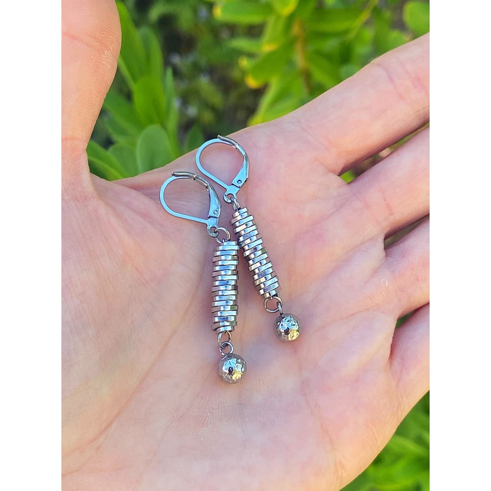 SILVER STACK EARRINGS