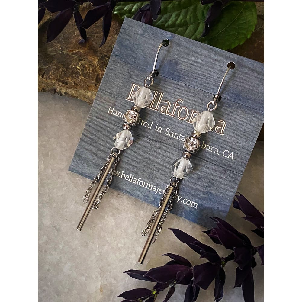 QUARTZ ICICLE EARRINGS