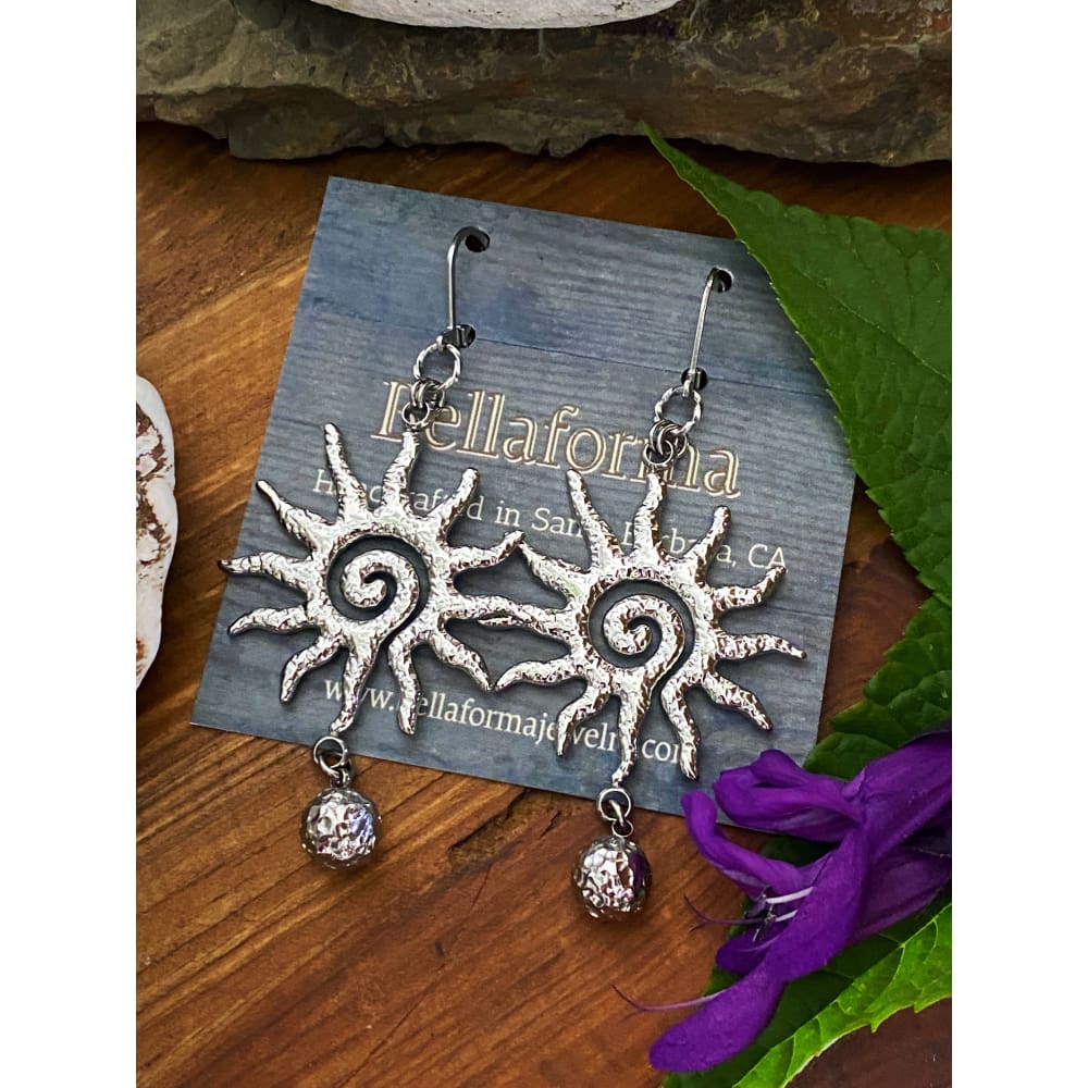 HAMMERED SUN EARRINGS