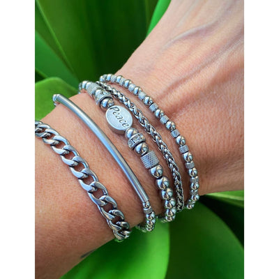 PEACE BEADED BRACELET