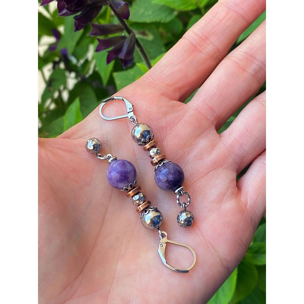 LEPIDOLITE EARRINGS