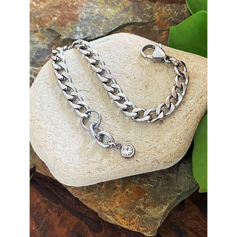 SILVER CUBAN BRACELET