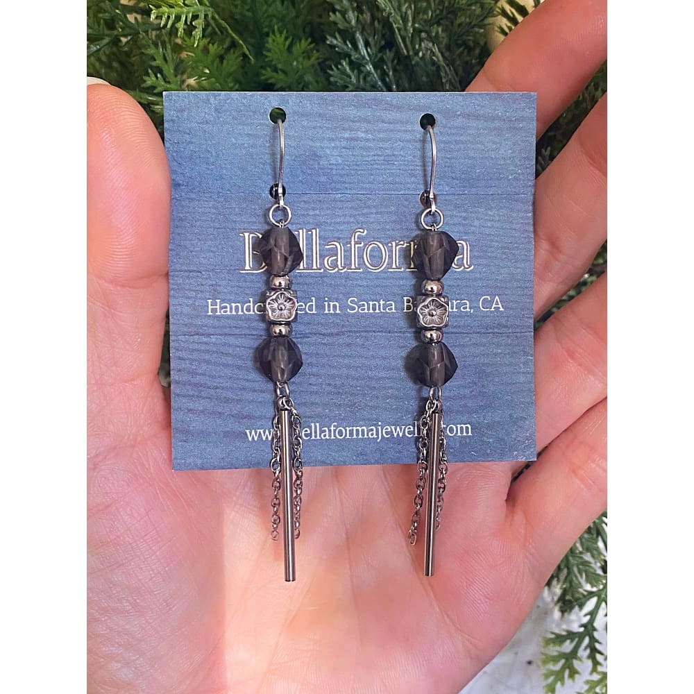 QUARTZ ICICLE EARRINGS