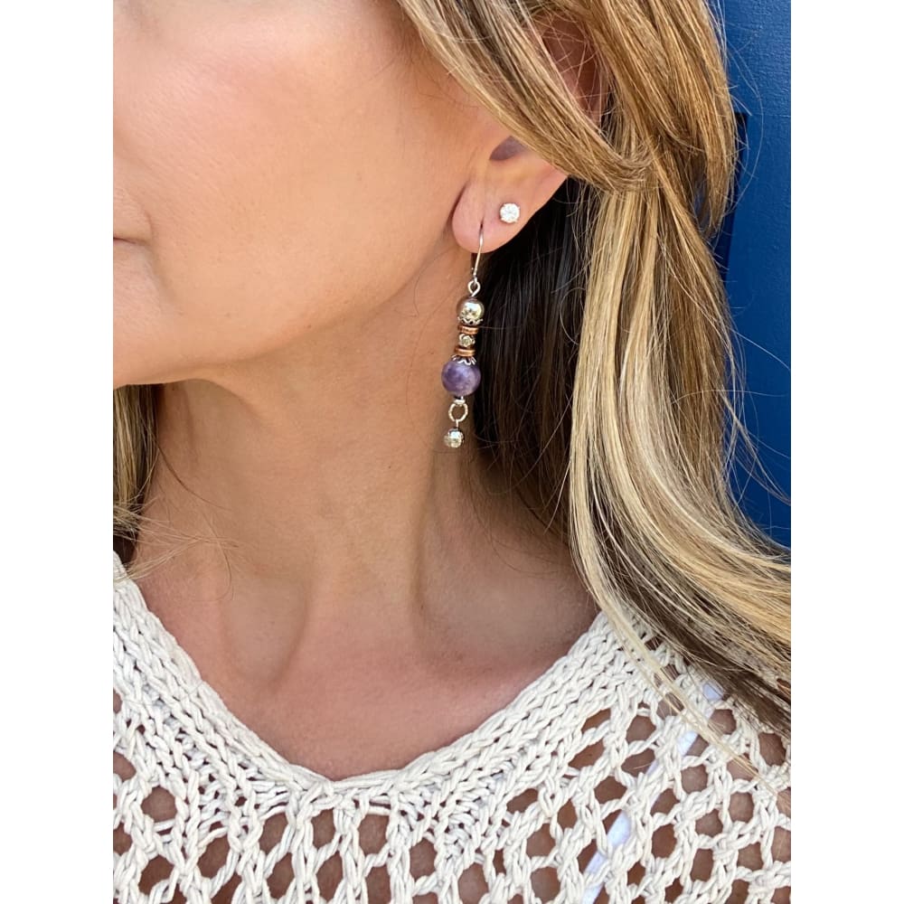 LEPIDOLITE EARRINGS