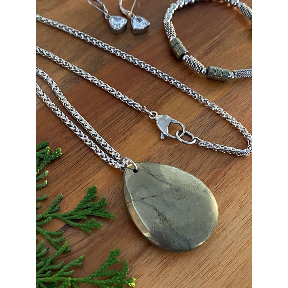 PYRITE STONE NECKLACE