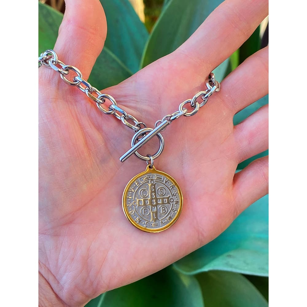 ST. BENEDICT TOGGLE NECKLACE