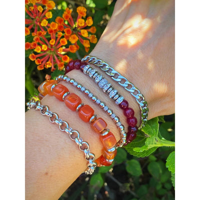 CRANBERRY JADE BRACELET