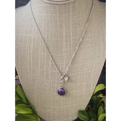 AMETHYST CHARM NECKLACE