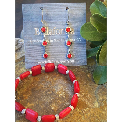 CRIMSON JADE SQ BRACELET