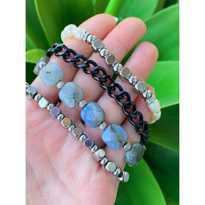 BLACK CHAIN BRACELET