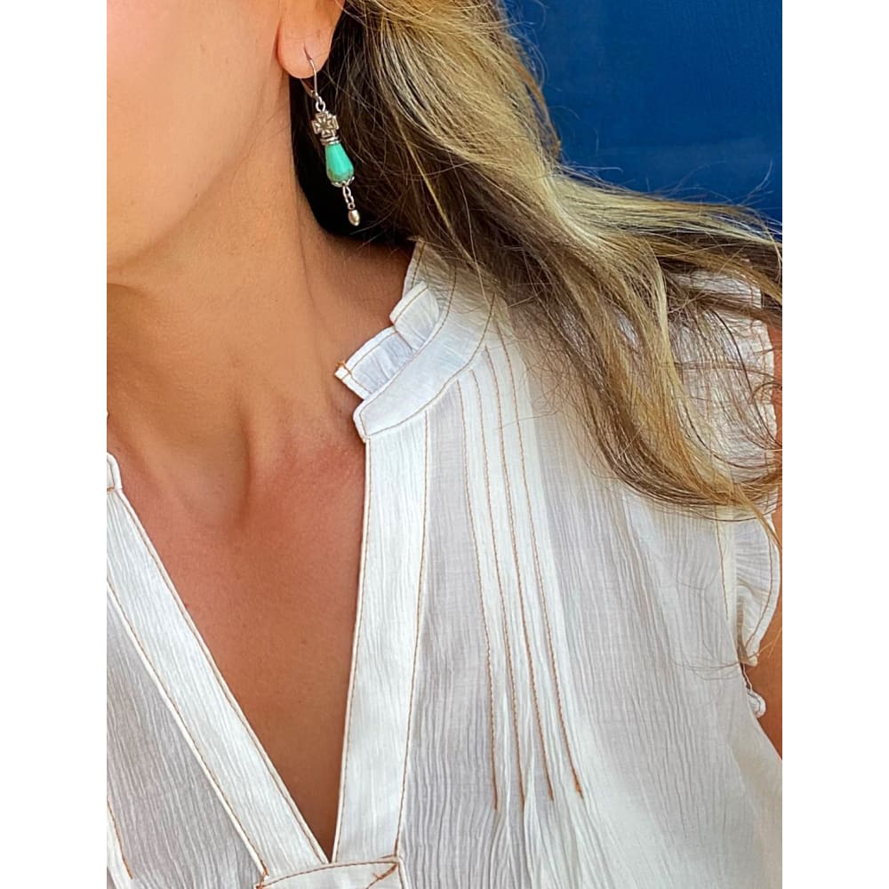 FLOWER CROSS EARRINGS