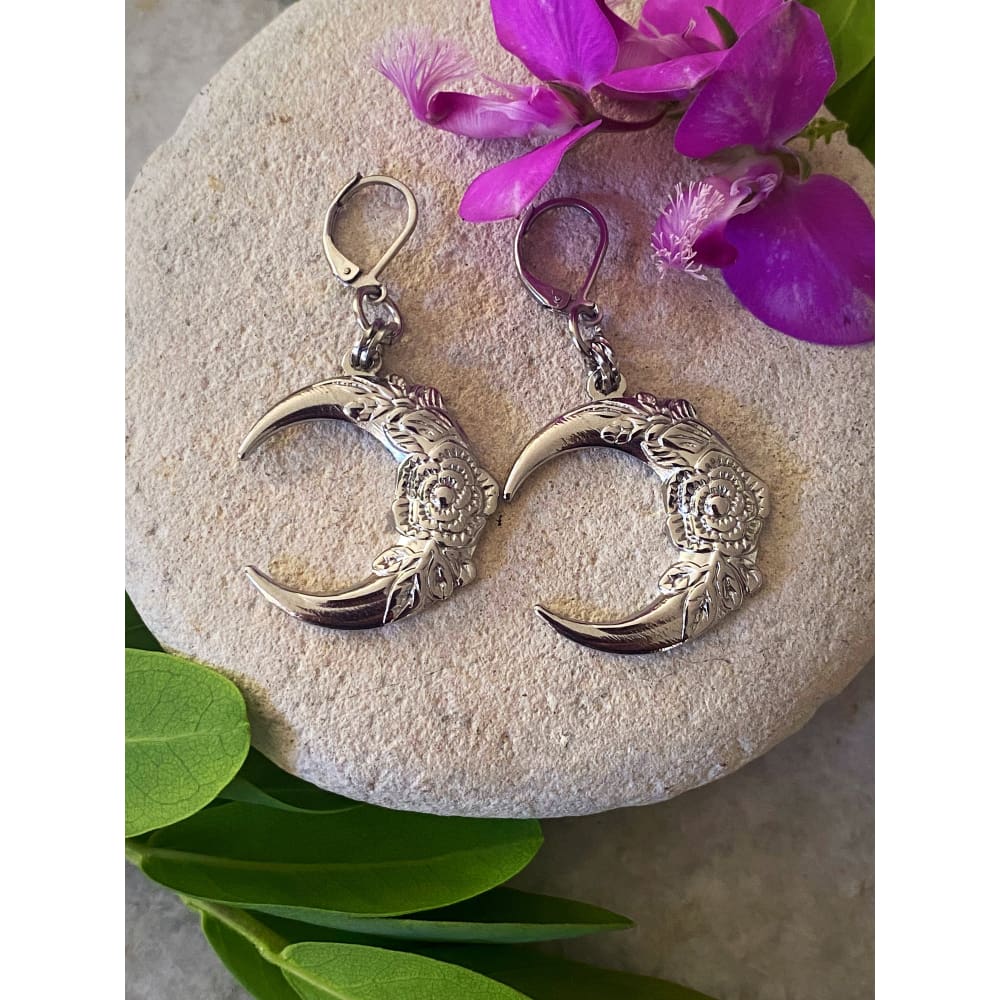 FLORAL MOON EARRINGS