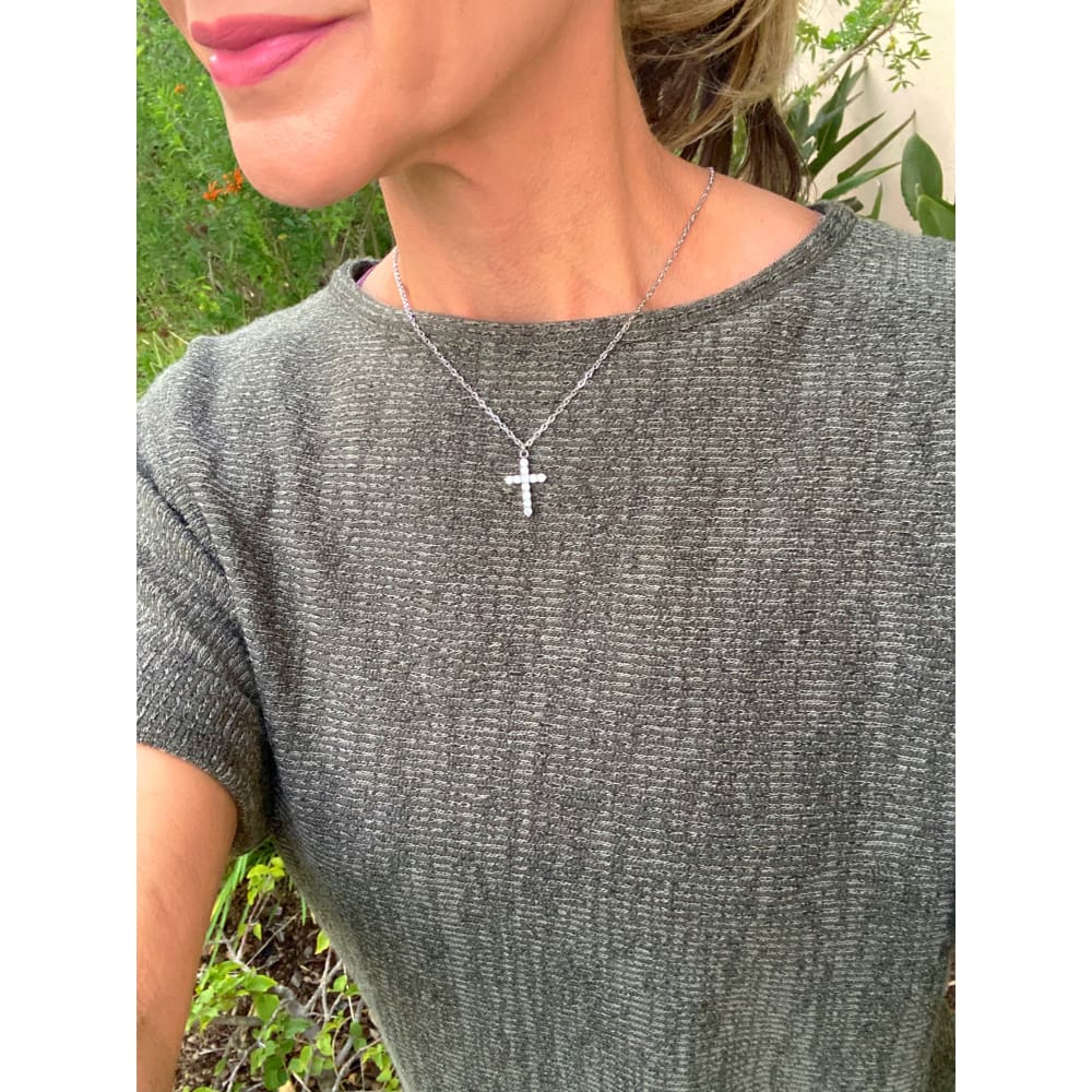 CZ CROSS NECKLACE