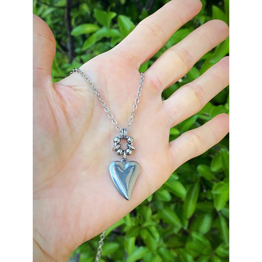 SILVER HEART NECKLACE