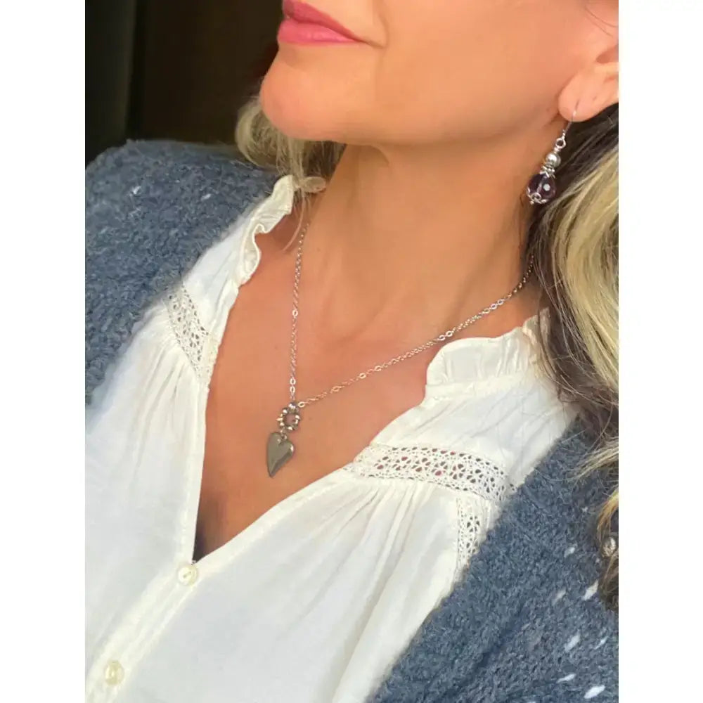 SILVER HEART NECKLACE