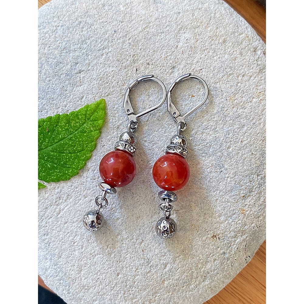 FIRE AGATE EARRINGS