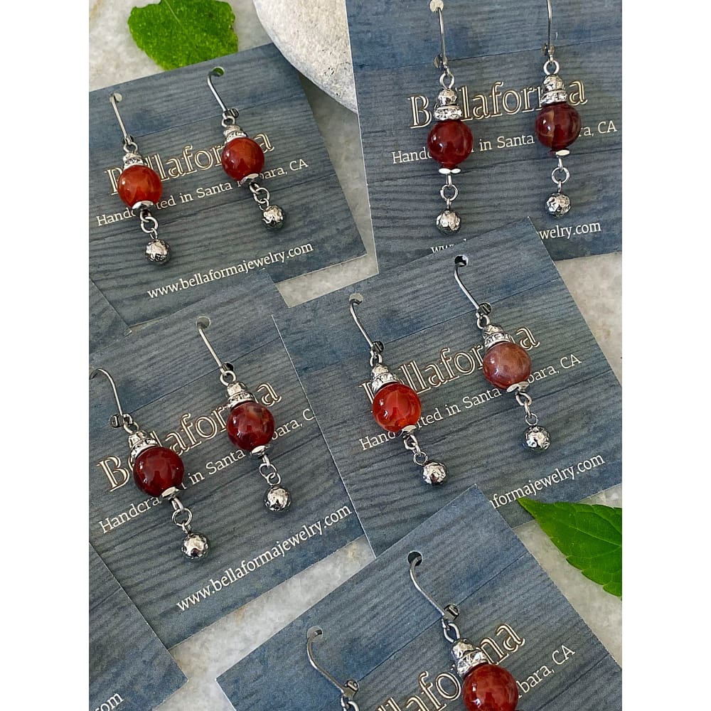 FIRE AGATE EARRINGS