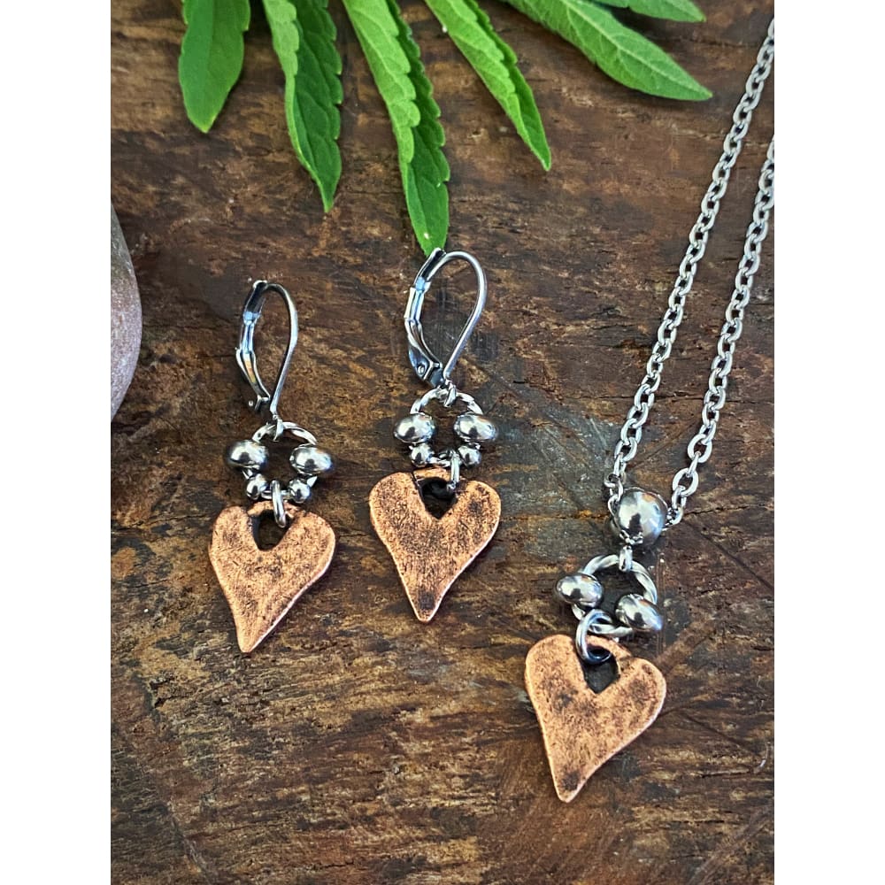 RUSTIC HEART EARRINGS