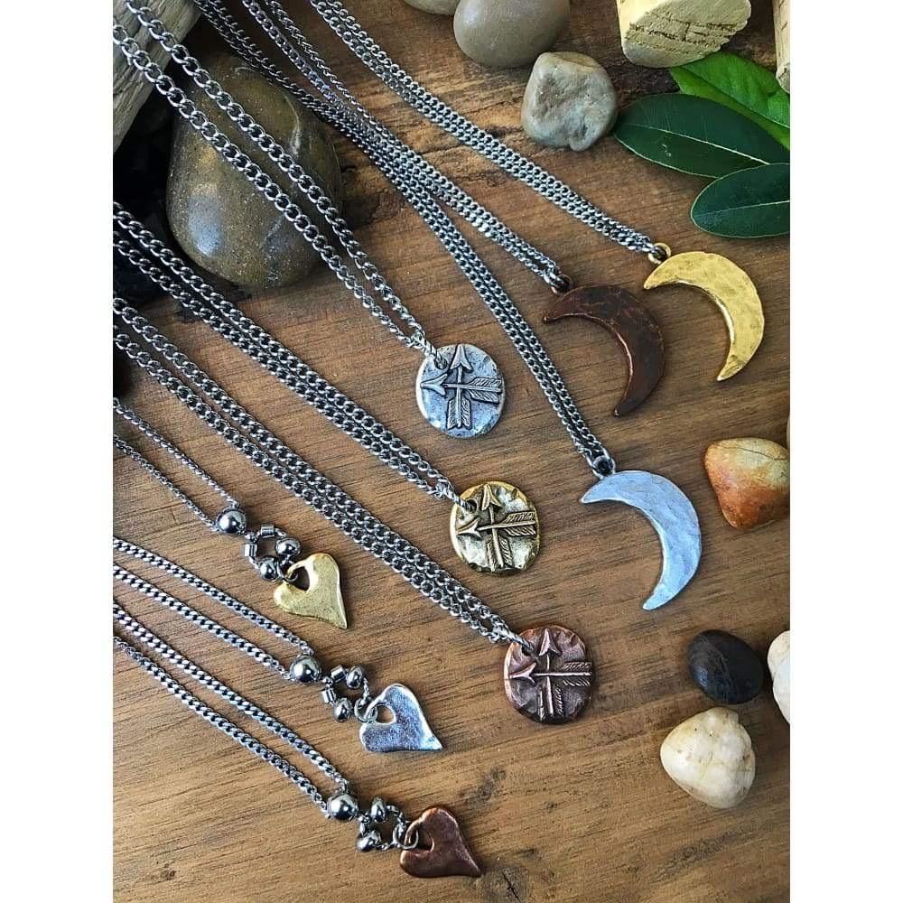 HAMMERED MOON NECKLACE
