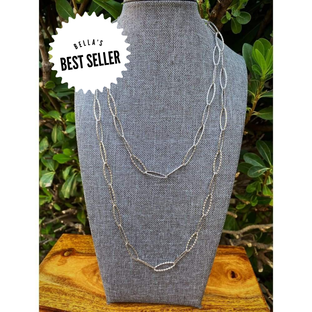 SILVER HAMMERED CHAIN