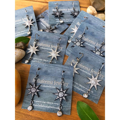 PAVÉ SUNBURST EARRINGS