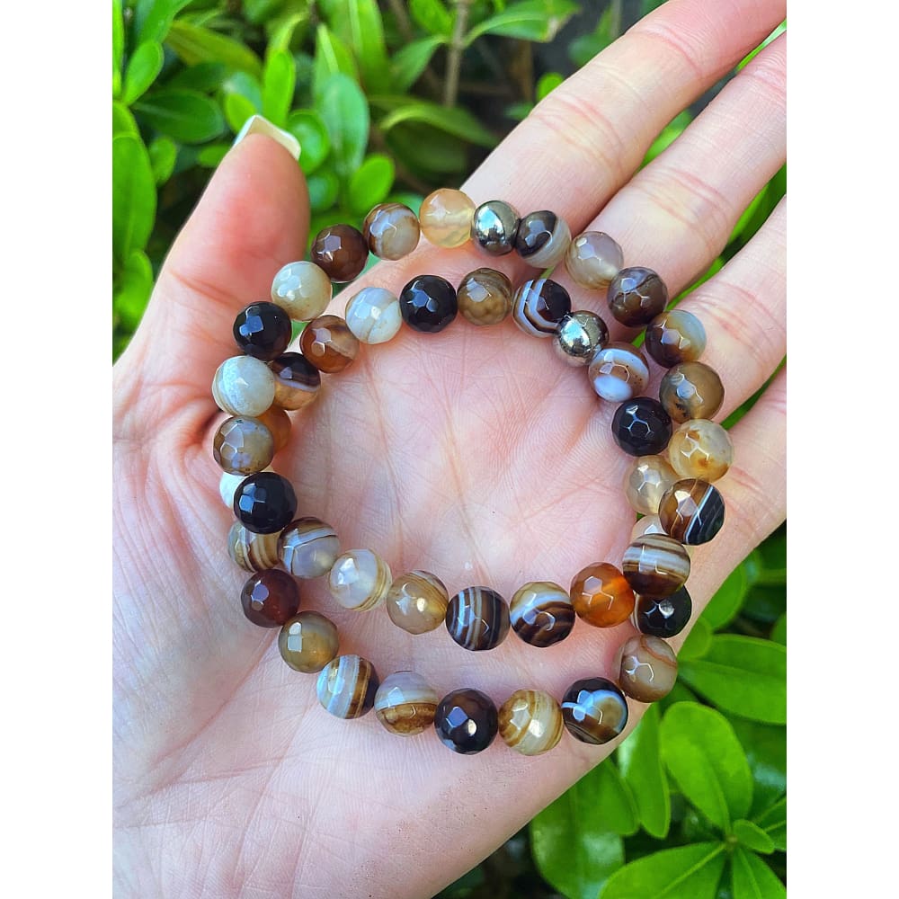 CHESTNUT AGATE BRACELETS