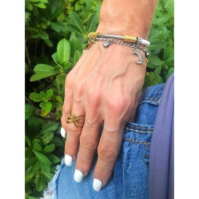 GOLD X WRAP RING