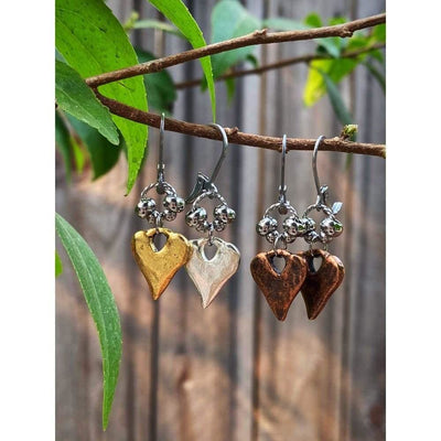 RUSTIC HEART EARRINGS