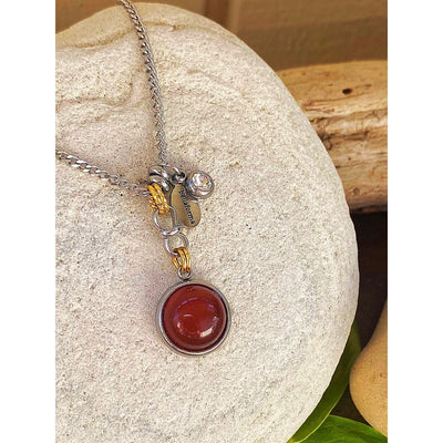 CARNELIAN CHARM NECKLACE