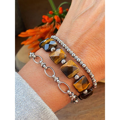 TIGER EYE SQ BRACELET