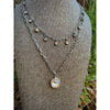 CRYSTAL SQ BEZEL NECKLACE