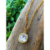CRYSTAL SQ BEZEL NECKLACE