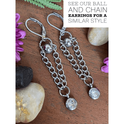 BAR AND CHAIN EARRINGS
