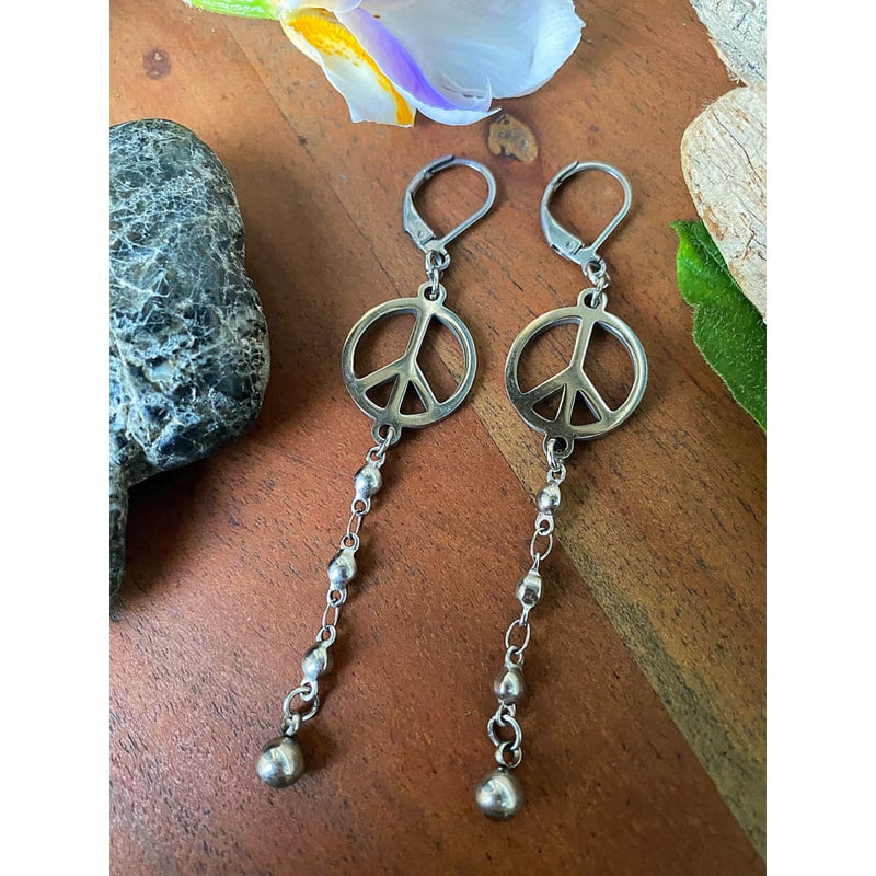 PEACE CHAIN EARRINGS