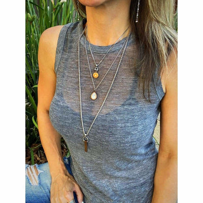 CRYSTAL PEAR NECKLACE