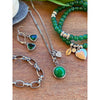 SEA GREEN CHARM NECKLACE