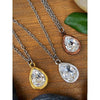 CRYSTAL PEAR BEZEL NECKLACE